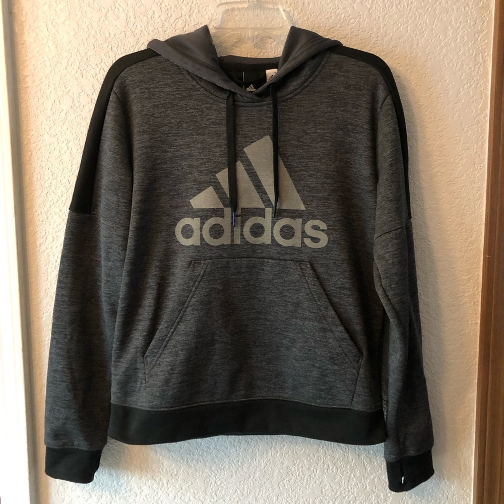 Adidas grey sweatshirt hoodie size M medium